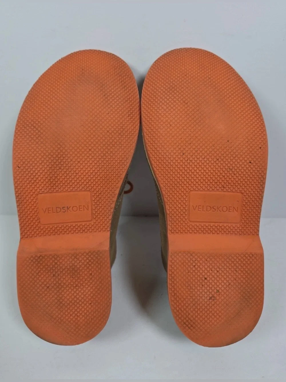 Veldskoen Mens Heritage Bloem Chukka Boots Brown Suede Orange Sole Size 9